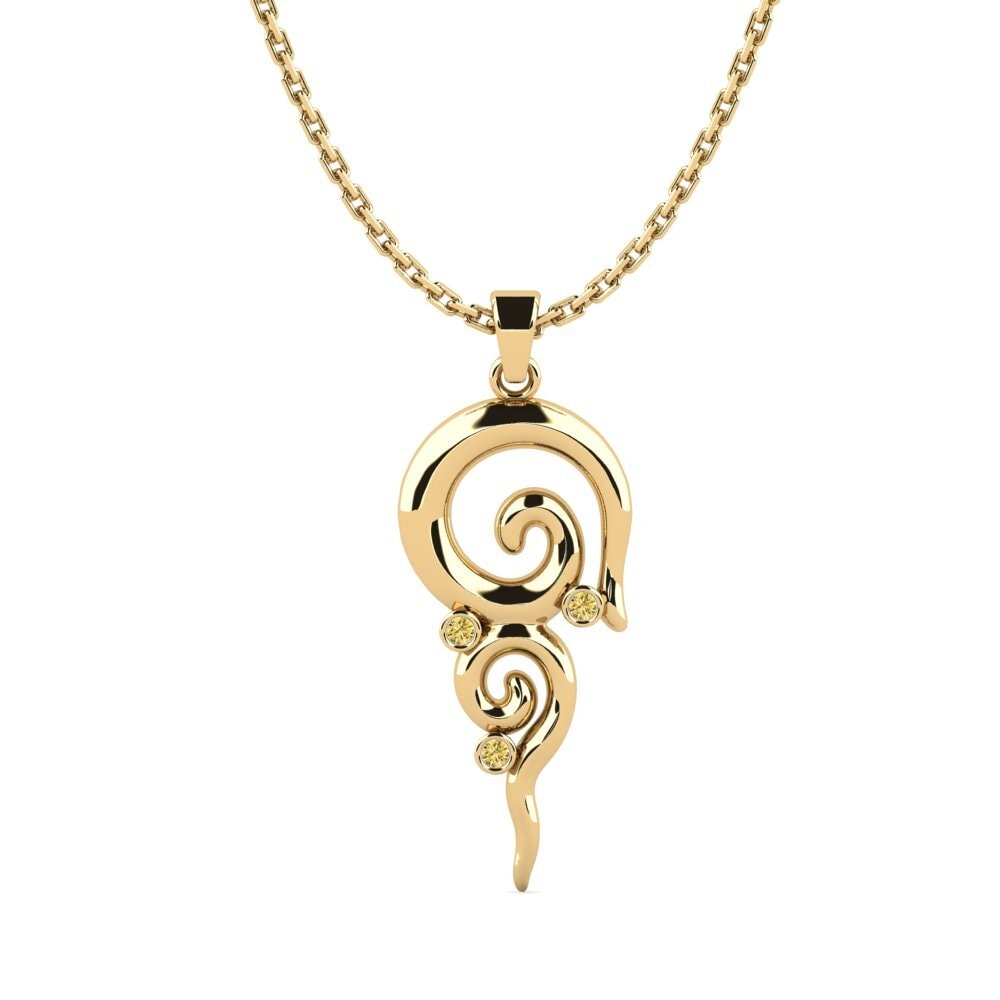 Gele Diamant Dames Hanger Cidalliv