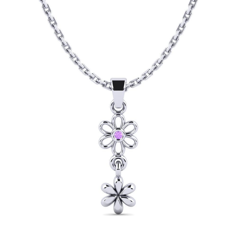 Plata 925 Amatista Colgante de Mujer Cluckh