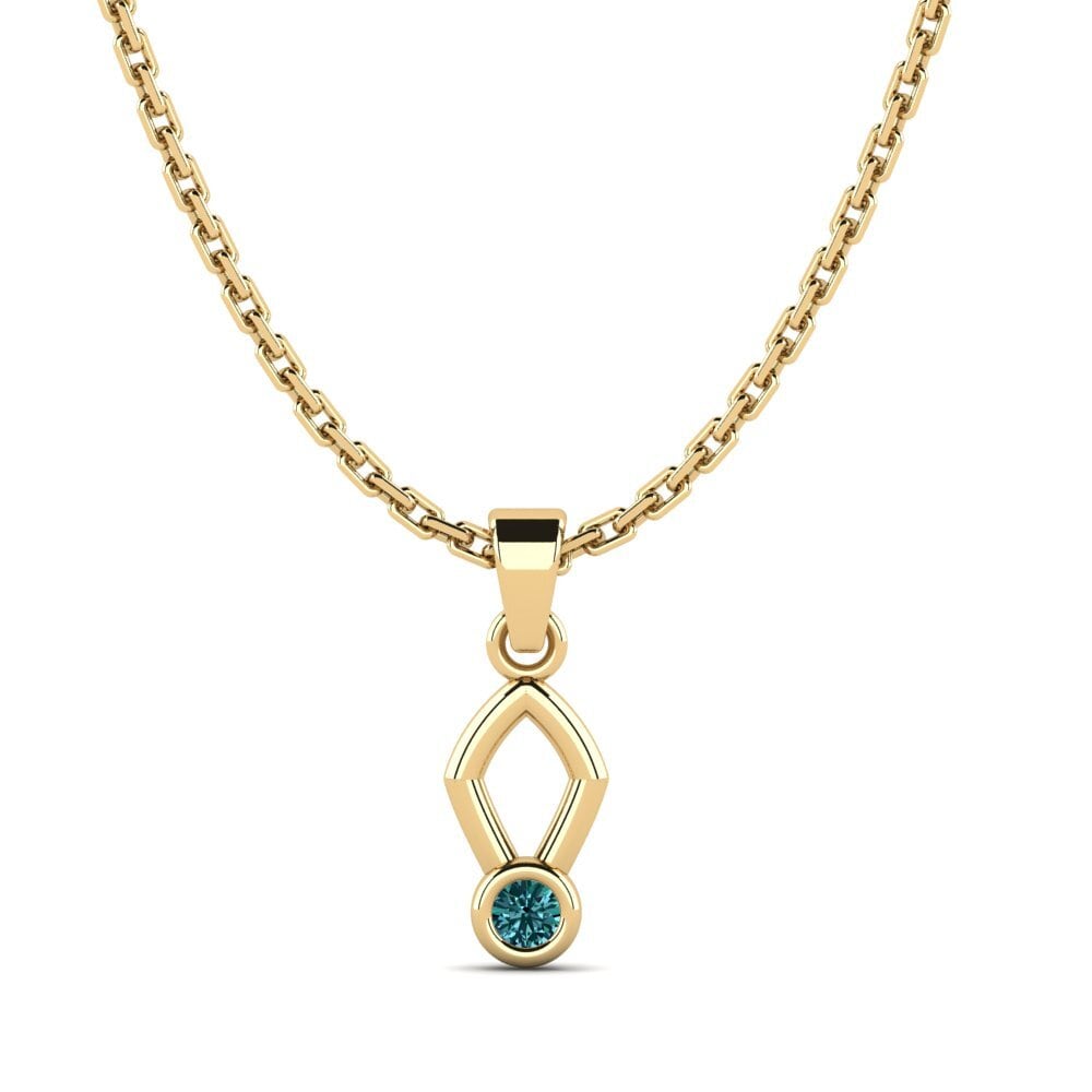 Diamant Bleu Pendentif pour femme Contlearn