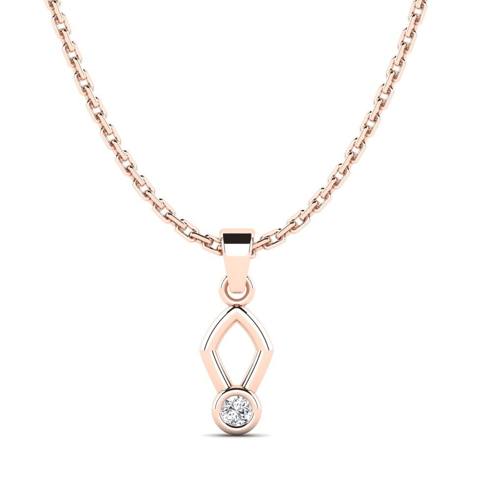 18k Oro Rosa Diamante Colgante de Mujer Contlearn