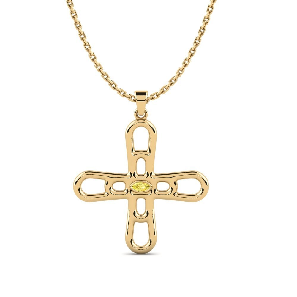Yellow Sapphire Women's Pendant Corsrot