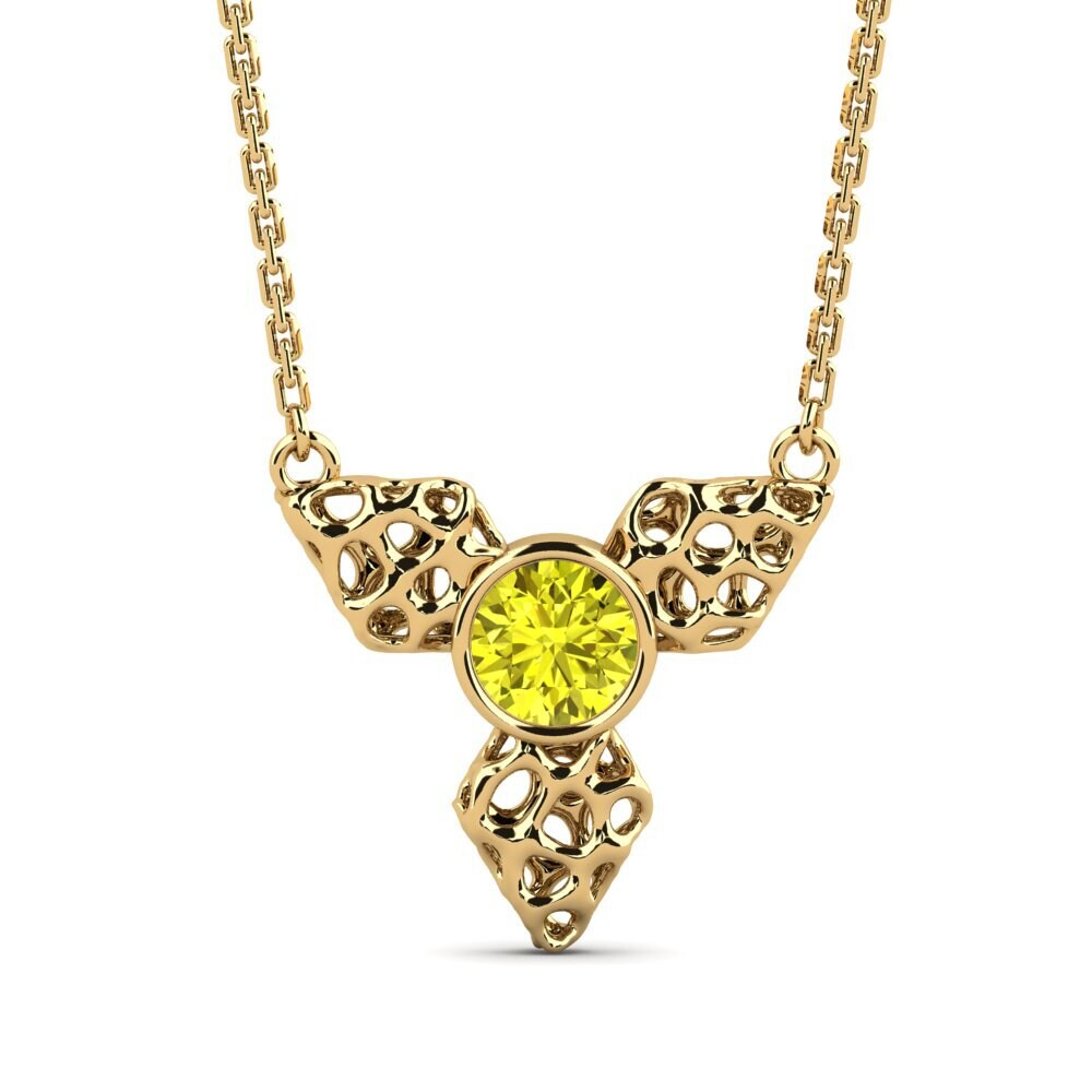 Gele Diamant Ketting Dayan