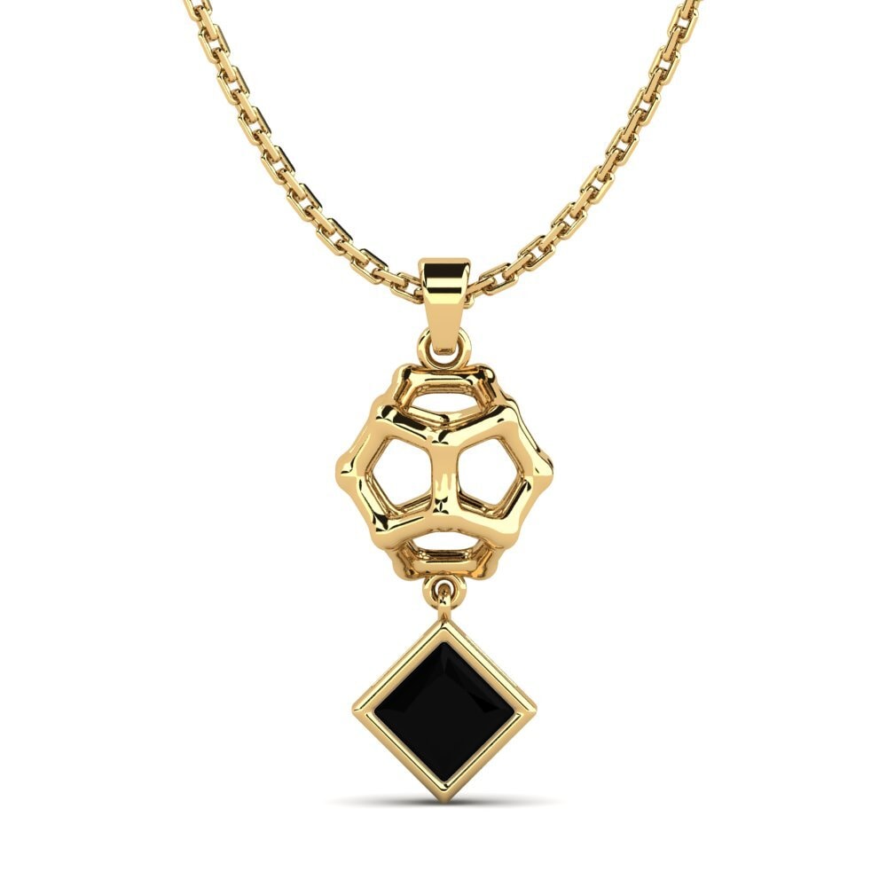 Diamante Negro Colgante de Mujer Delerrab