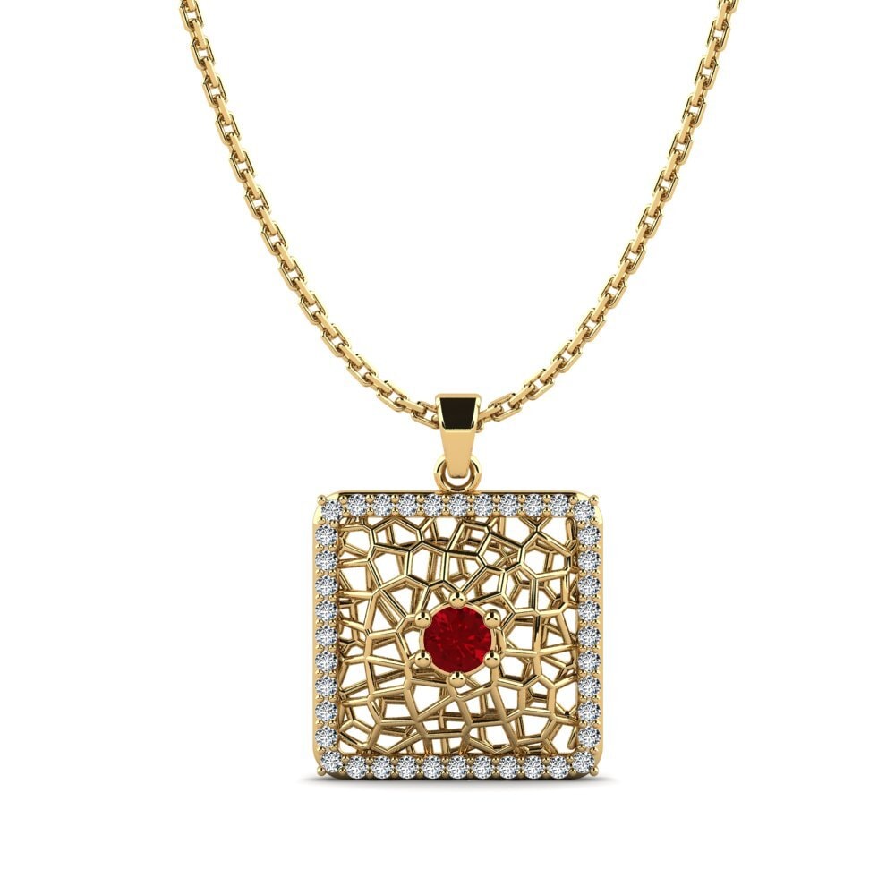 Circonita Roja Colgante de Mujer Marik
