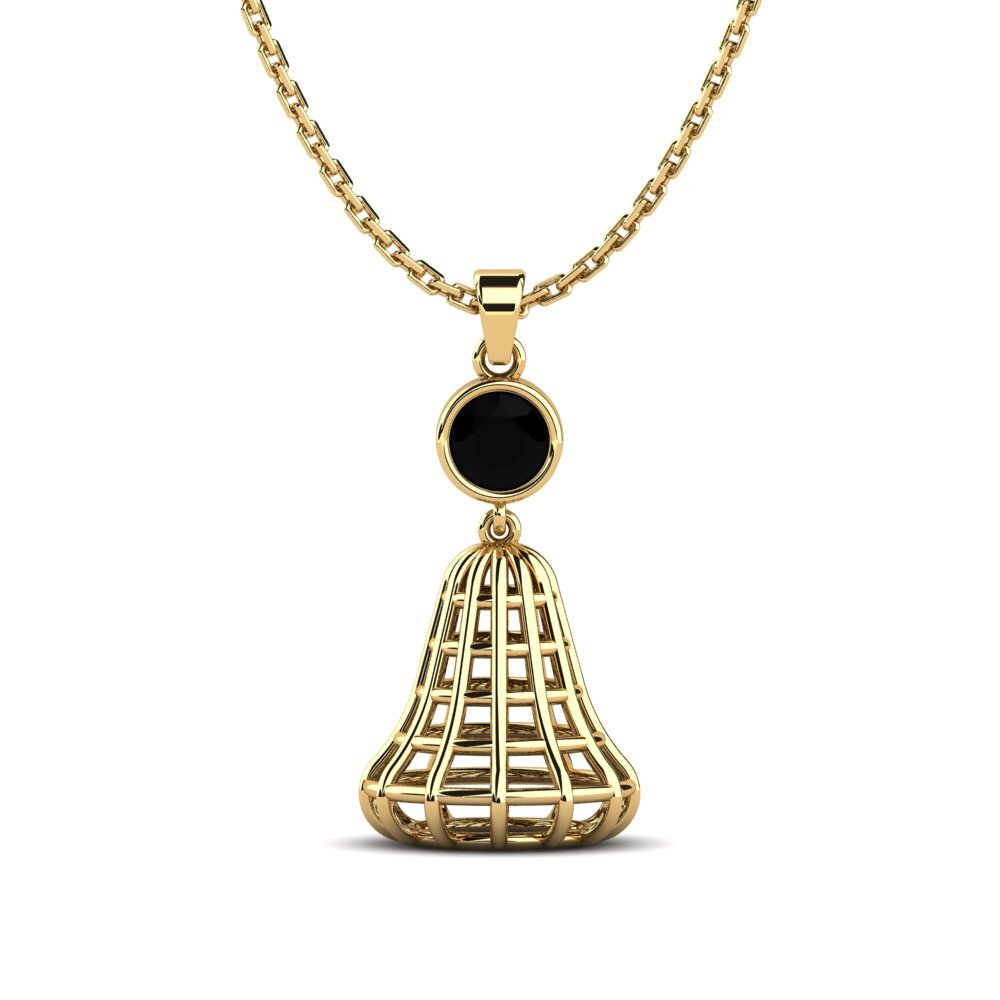 Diamante Negro Colgante de Mujer Oizneret