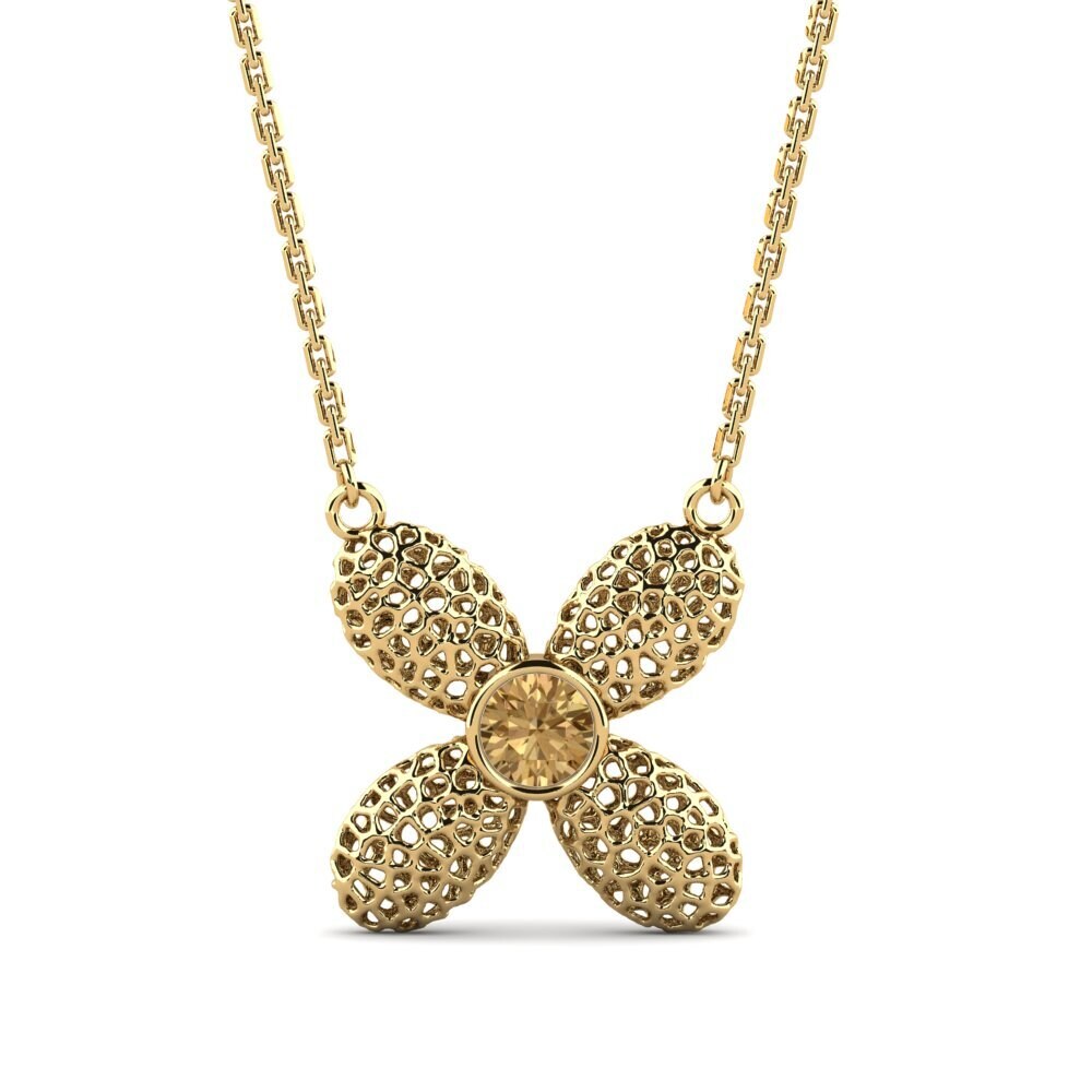 Brown Diamond Women's Necklace Xueutcno