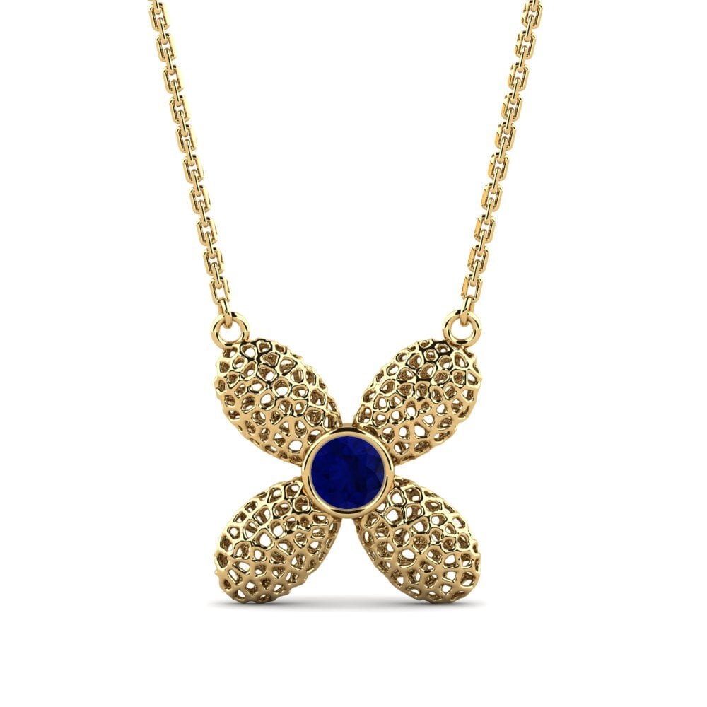 Sapphire Women's Necklace Xueutcno