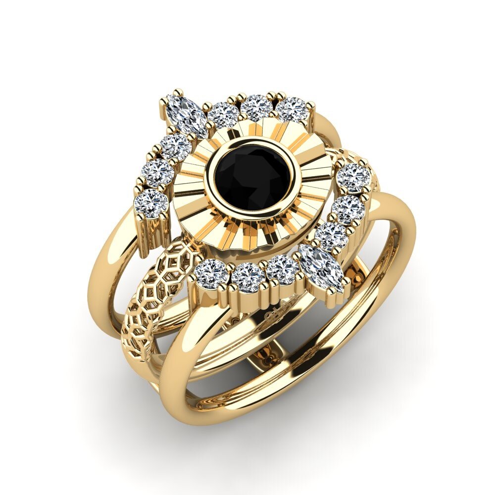 Black Onyx Ring Annike - SET