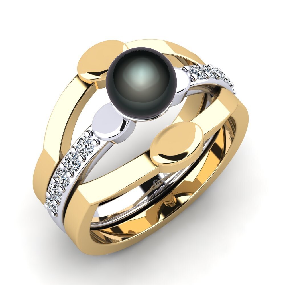 9ct Yellow & White Gold Ring Aplion - SET