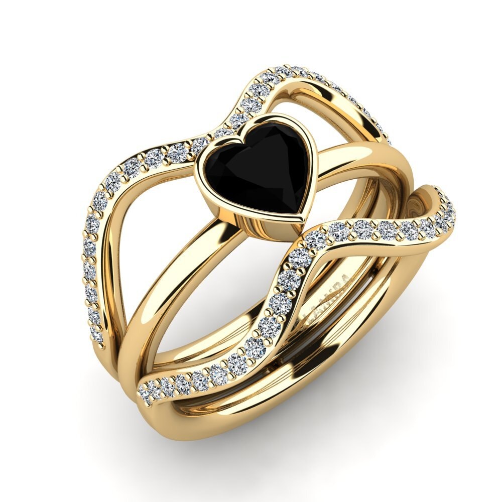 Black Onyx Ring Bifin - SET