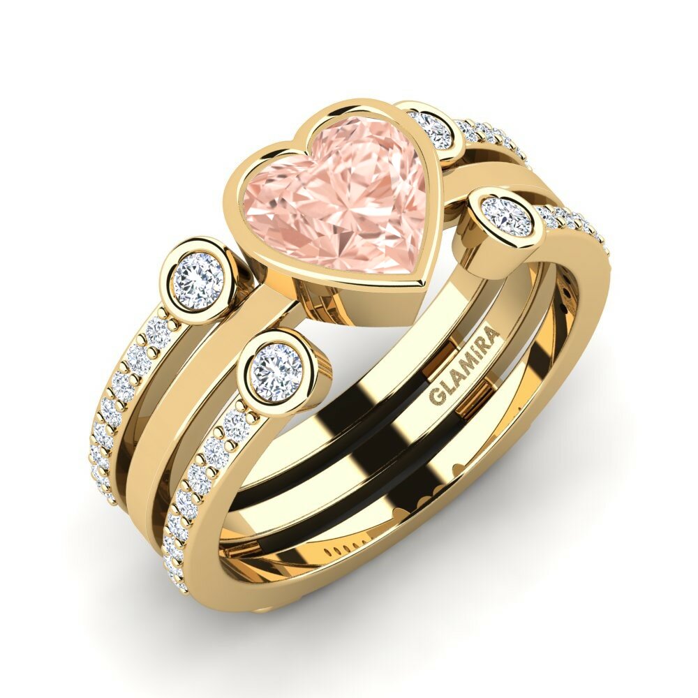 Morganite Ring Brati - SET
