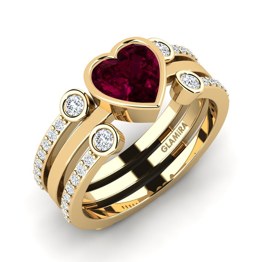 Rhodolite Garnet Ring Brati - SET
