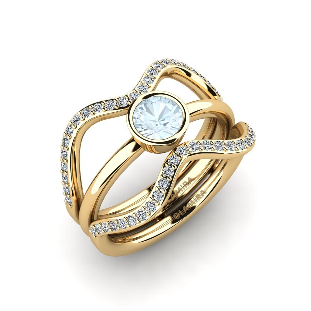Aquamarine Ring Fuma - SET