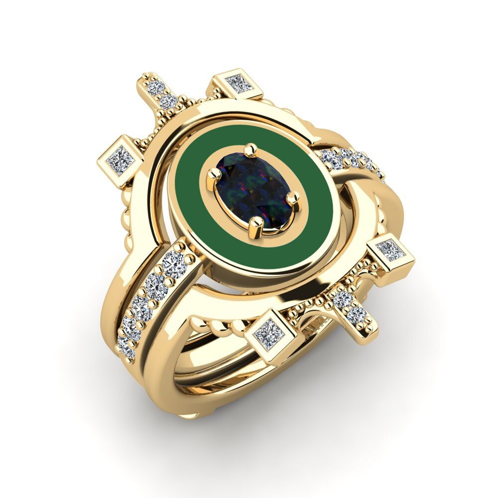 Black Opal Ring Harweaa - SET