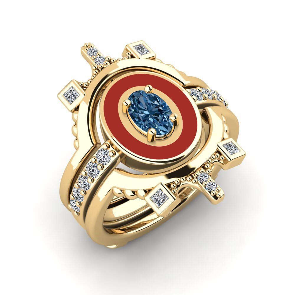 Blauer Diamant Ring Harweaa - SET