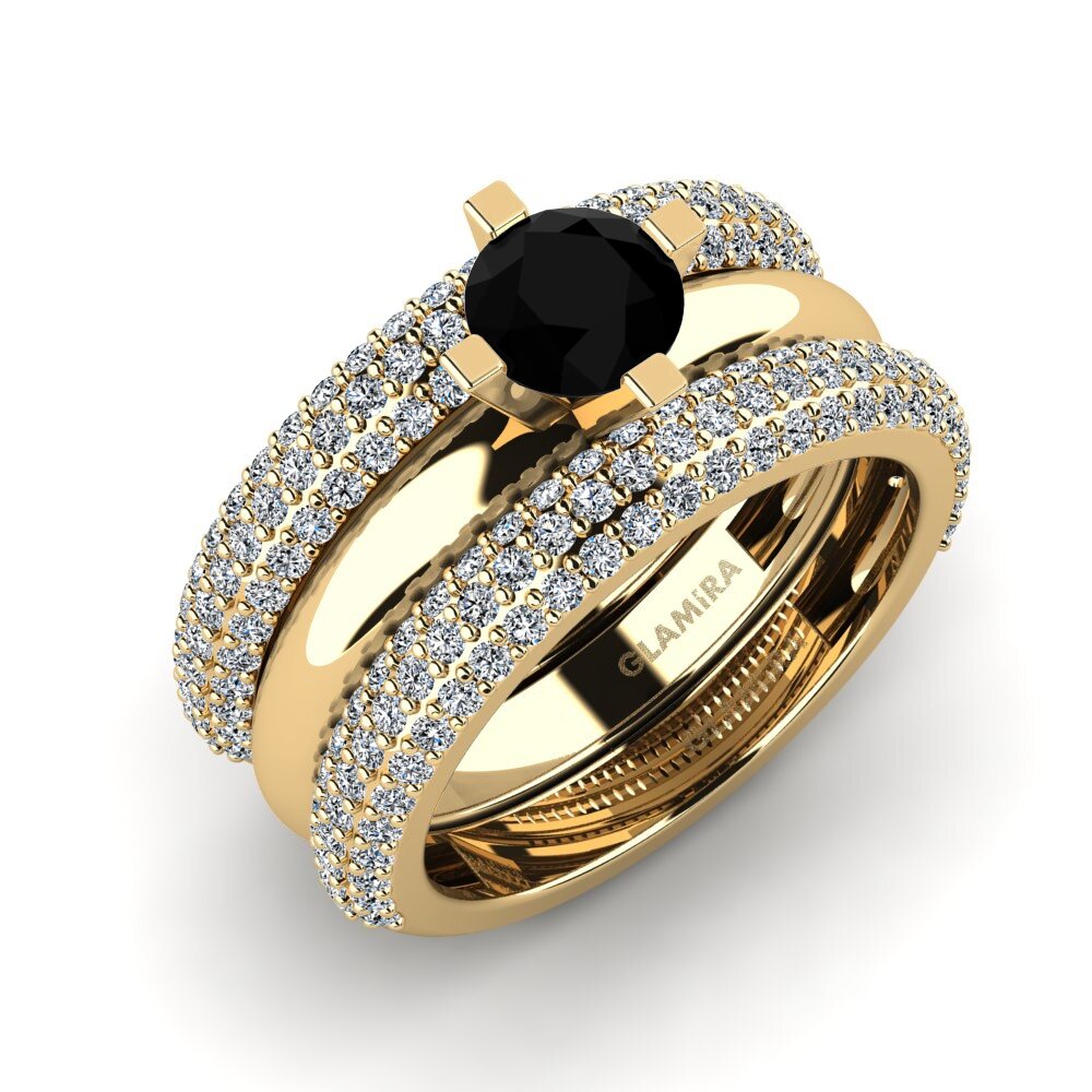 Black Onyx Ring Hyhtin - SET