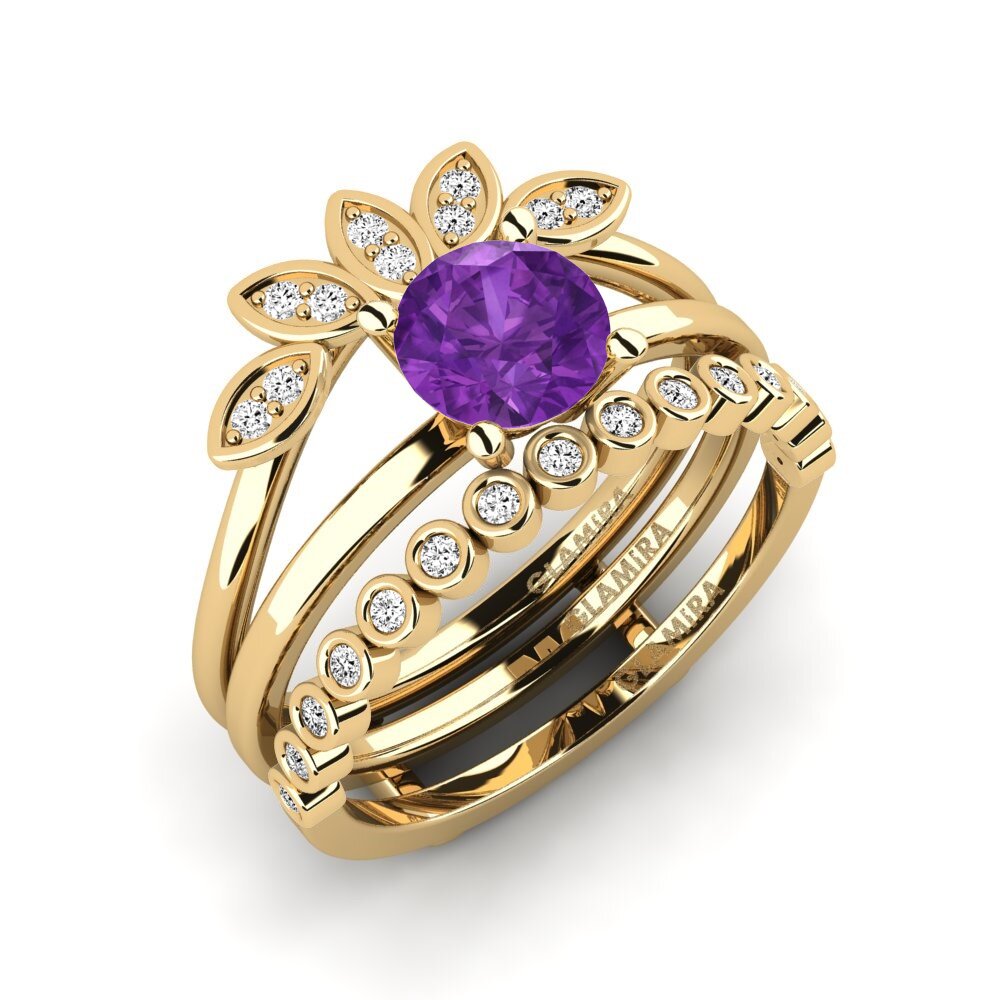 Amethyst Ring Jenli - SET