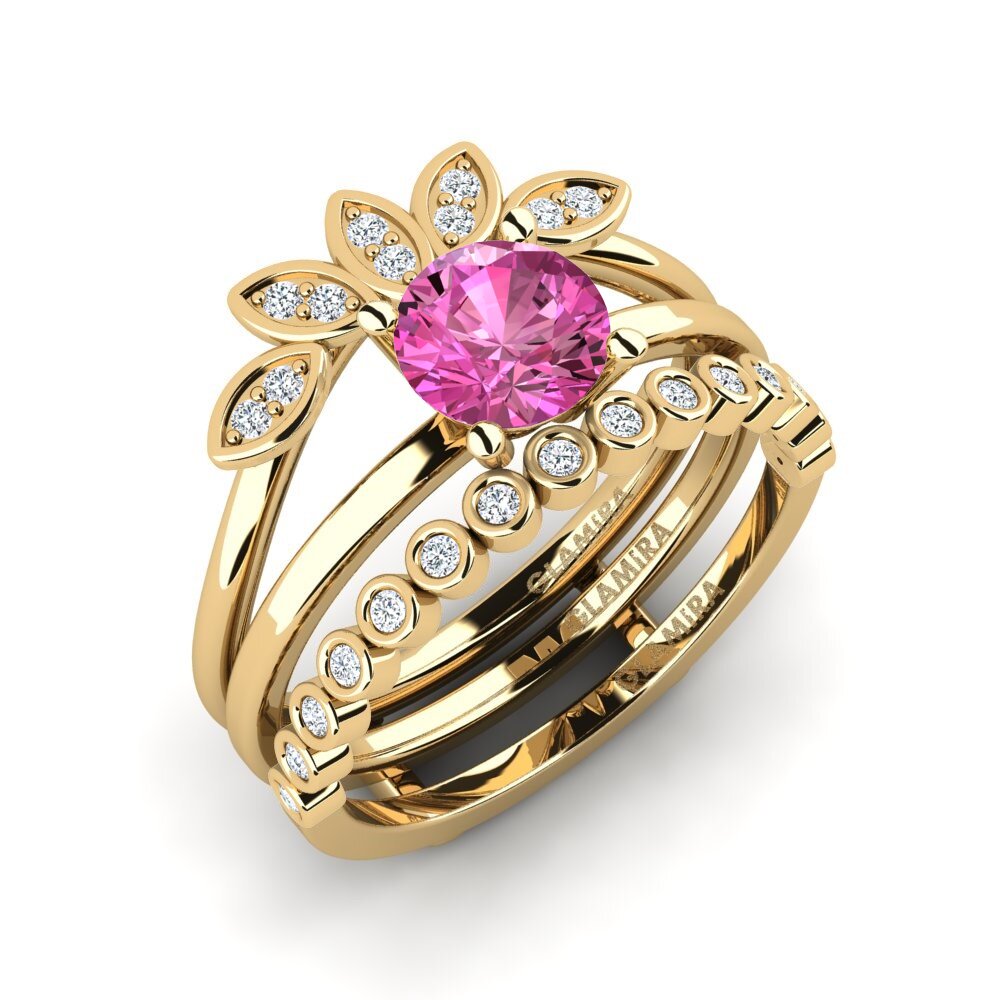 Pink Topaz Ring Jenli - SET