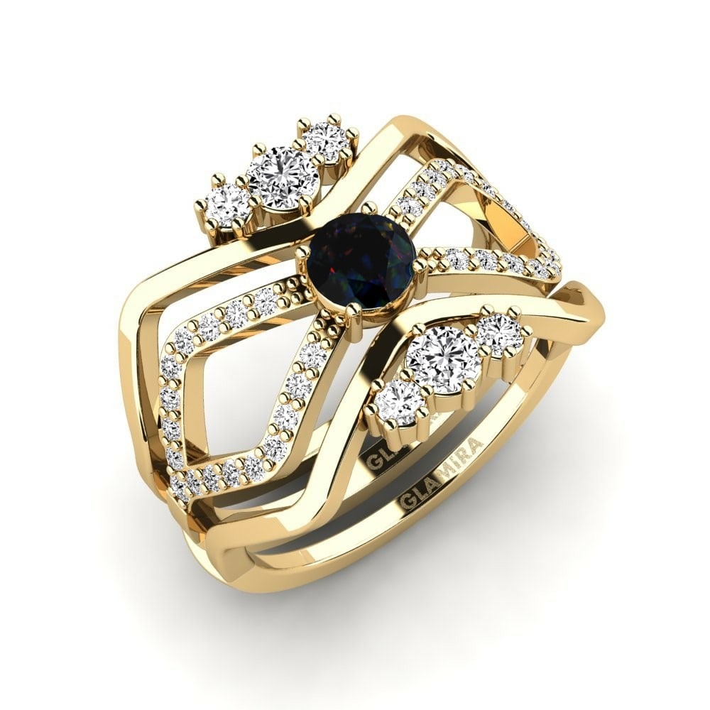 Black Opal Ring Kamila - SET