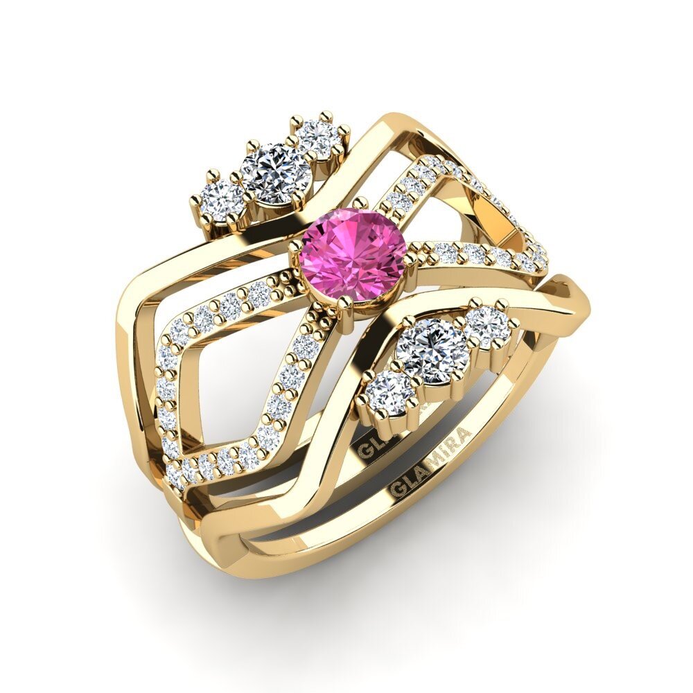 Pink Topaz Ring Kamila - SET