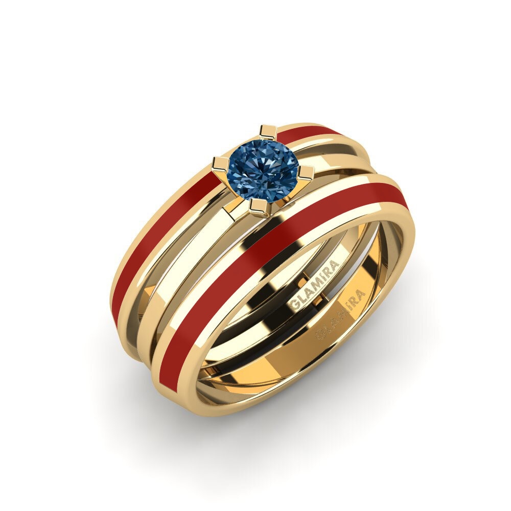 Blauer Diamant Ring Kyndry - SET