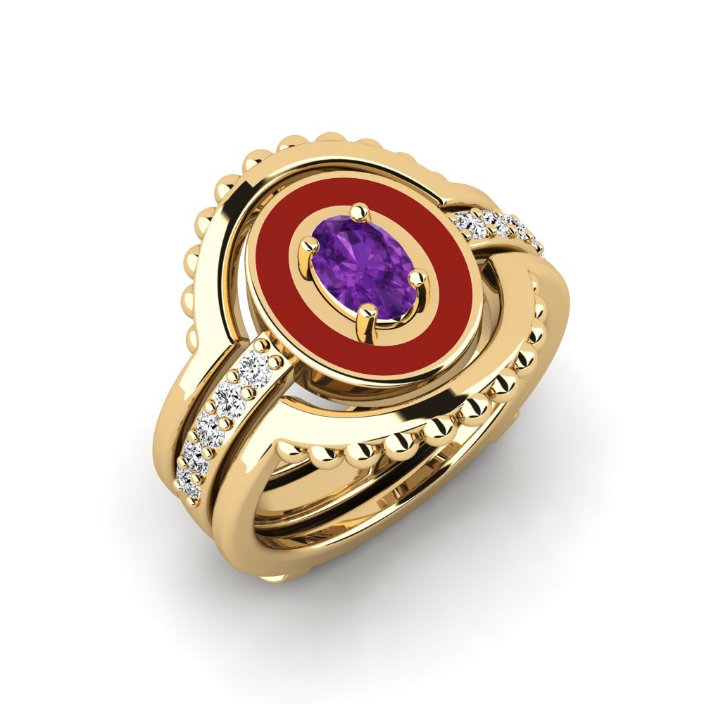 Amethyst Ring Lmingea - SET