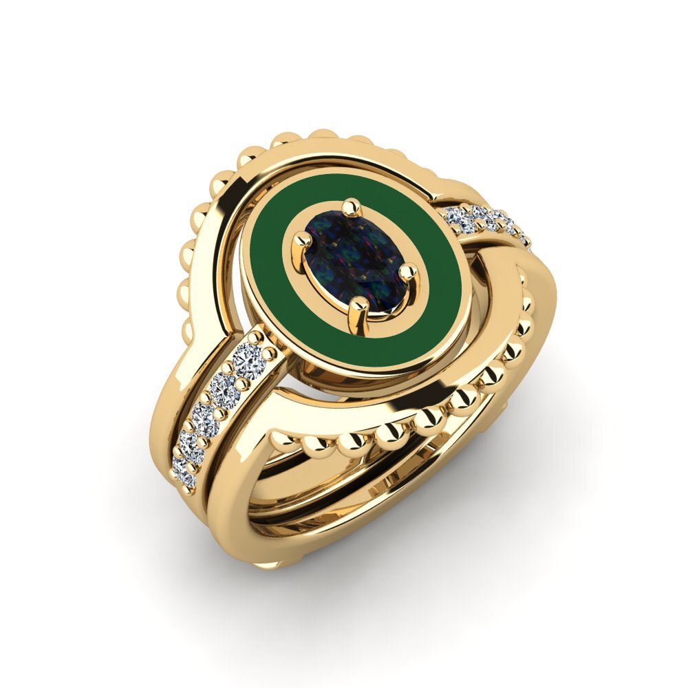 Black Opal Ring Lmingea - SET