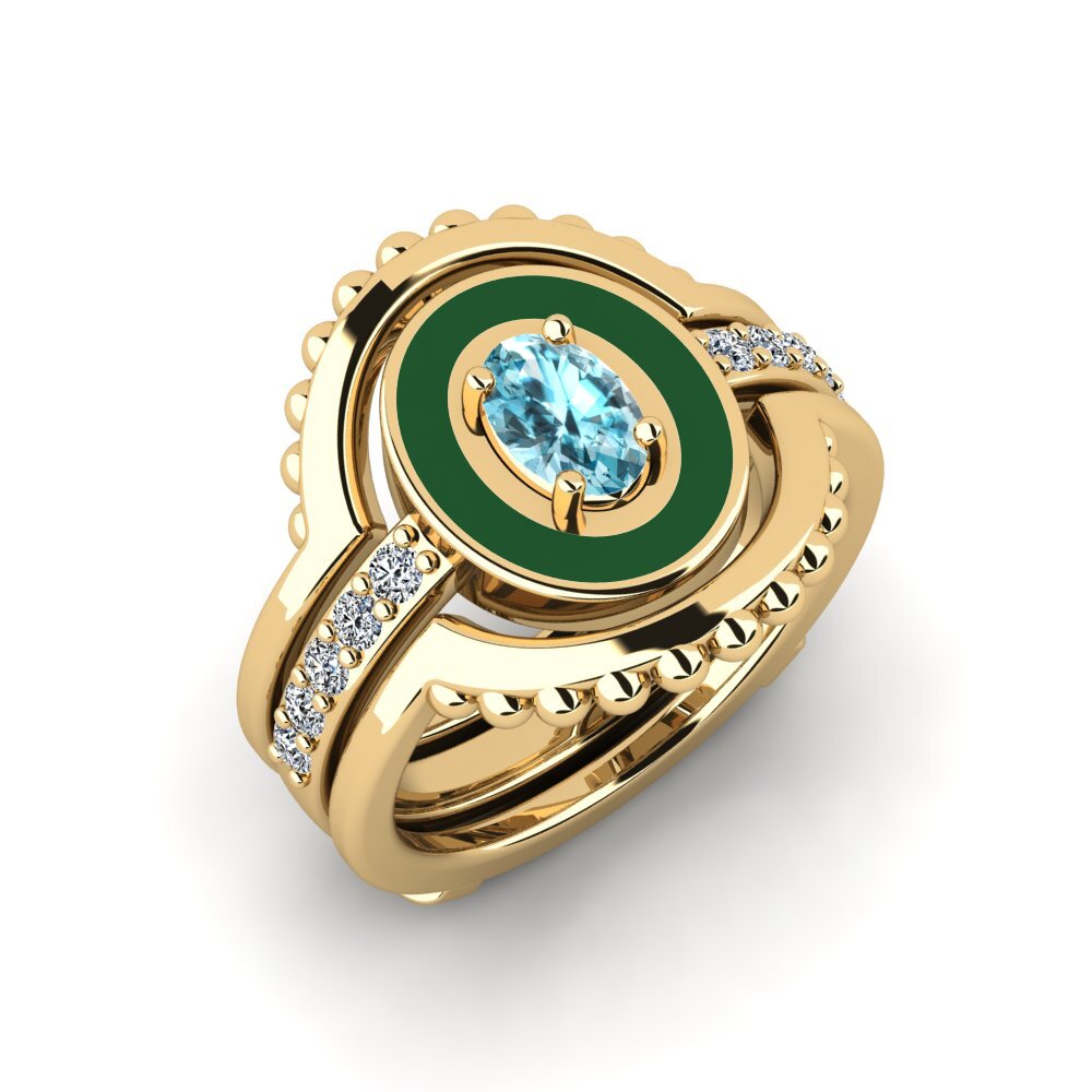 Blue Zircon Ring Lmingea - SET