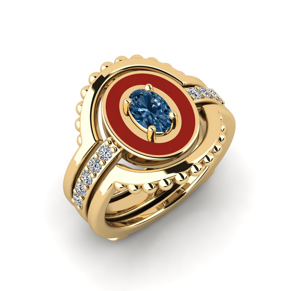 Blauer Diamant Ring Lmingea - SET