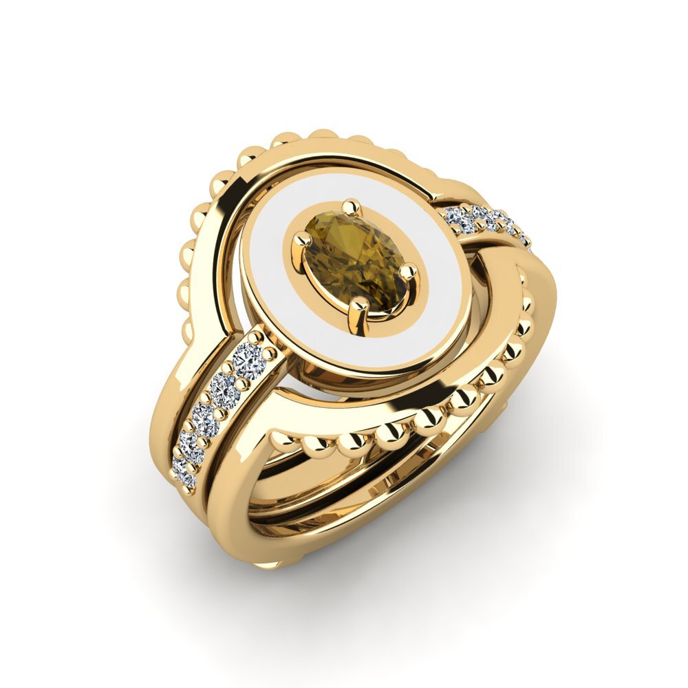 Brown Zircon Ring Lmingea - SET