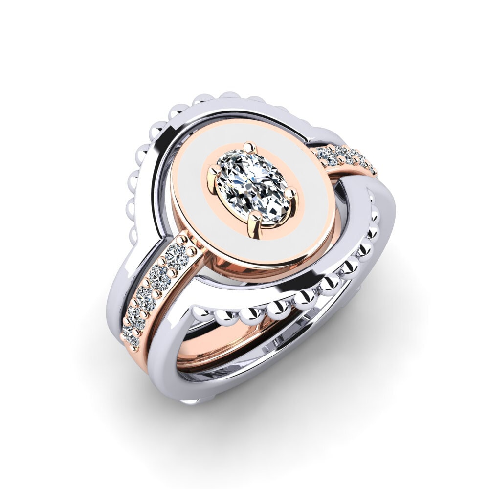 750 Weiß & Rotgold Ring Lmingea - SET