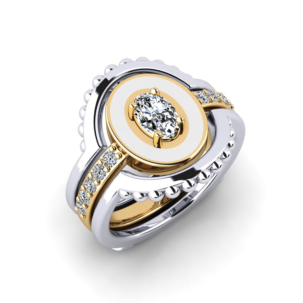 14ct White & Yellow Gold Ring Lmingea - SET