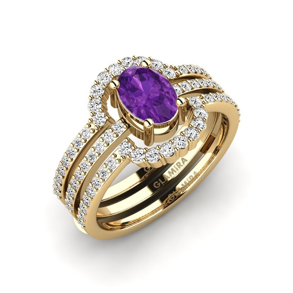 Amethyst Ring Memedr - SET