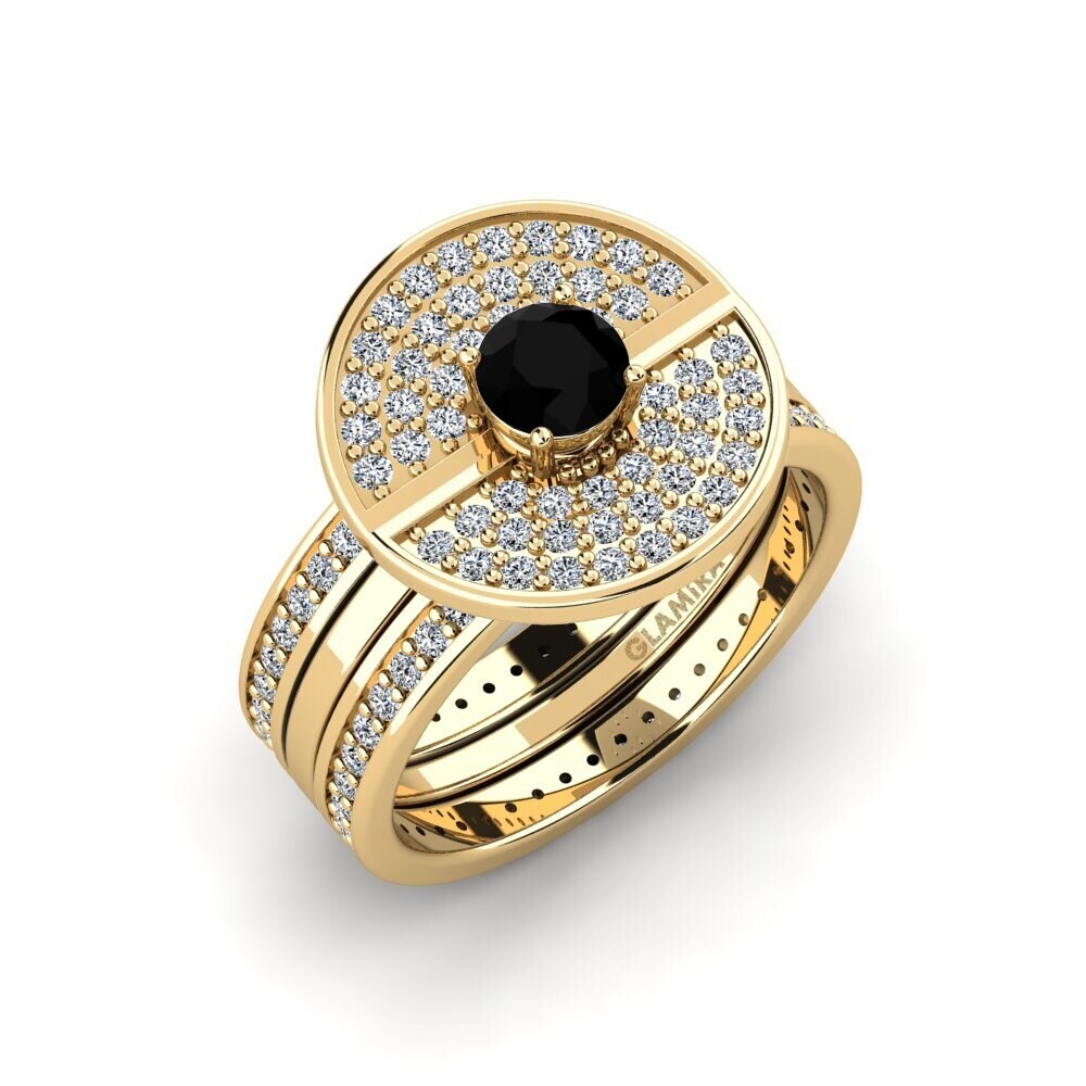 Zafiro negro Anillo Nadiaxc - SET
