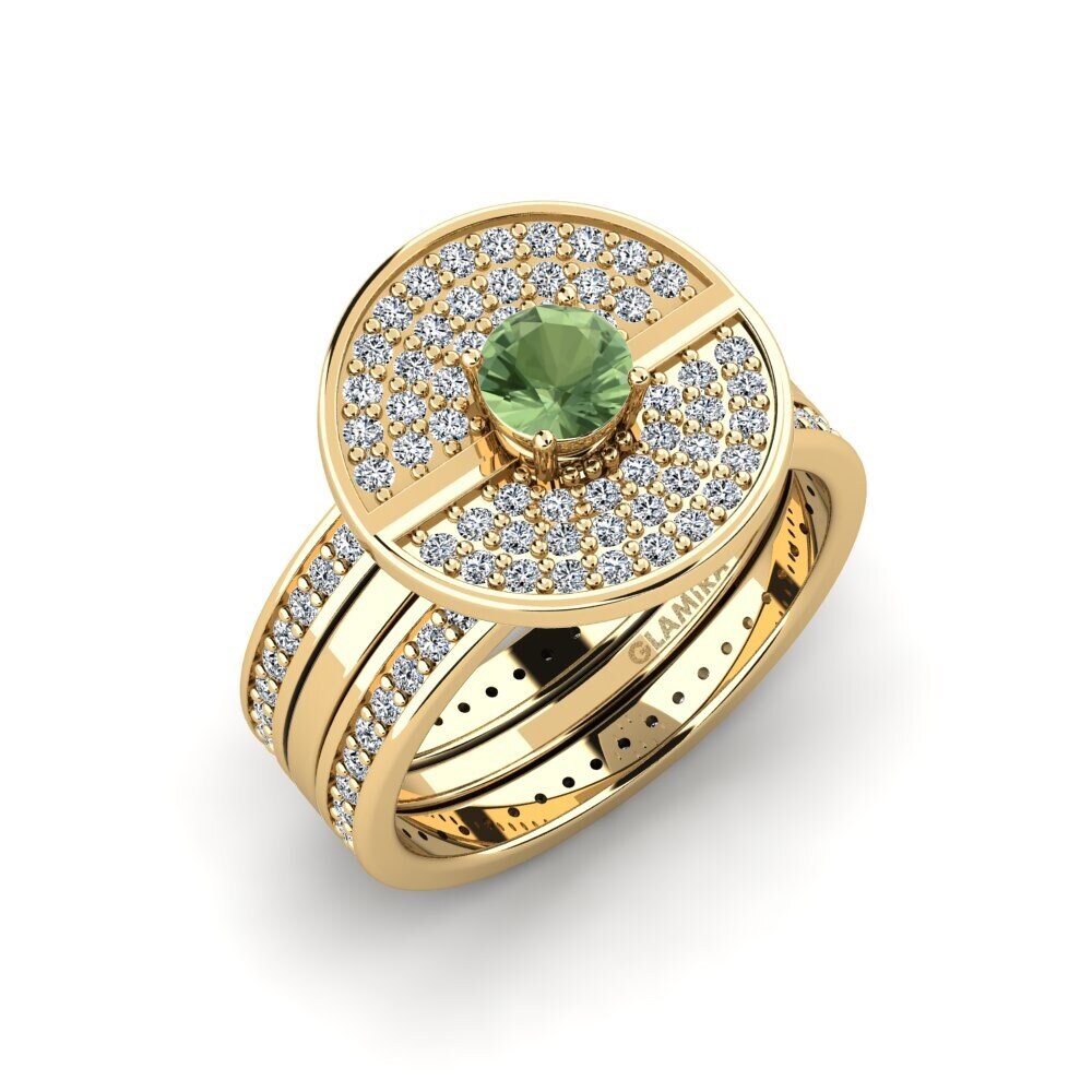 Zafiro Verde Anillo Nadiaxc - SET