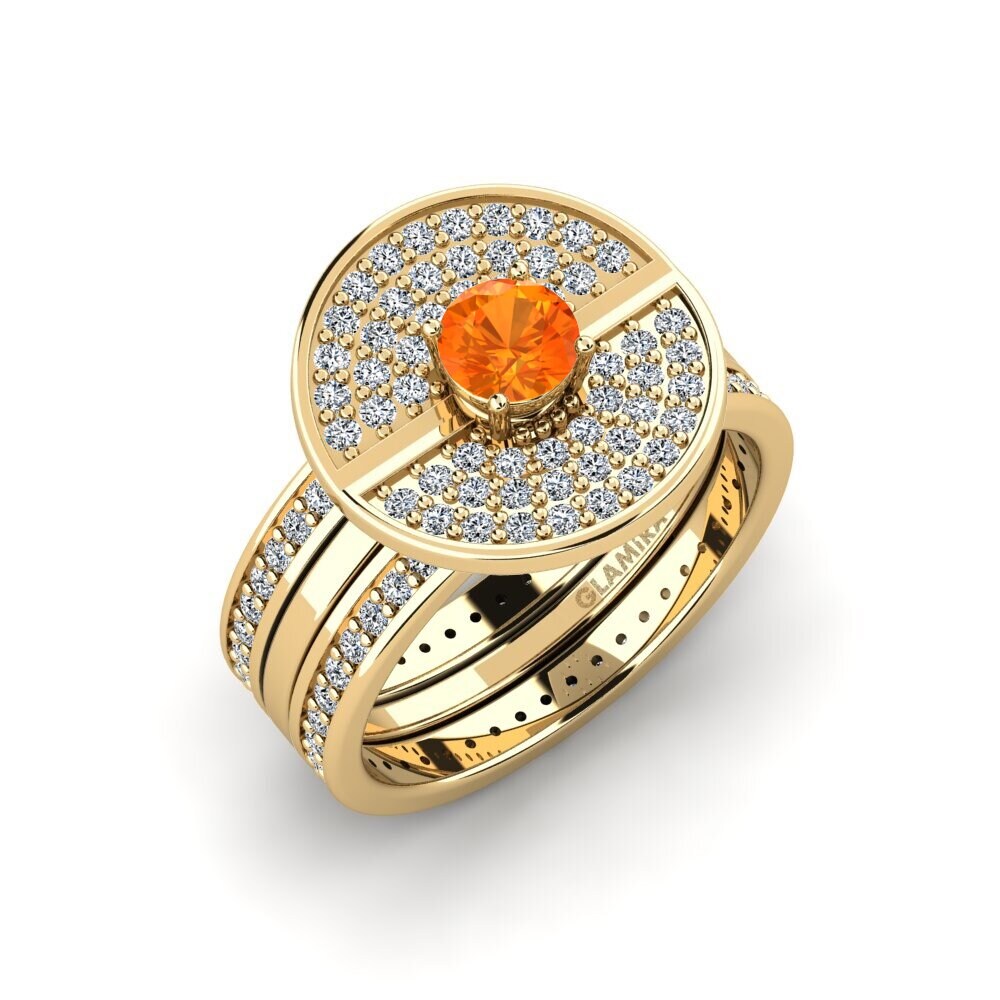Zafiro Naranja Anillo Nadiaxc - SET