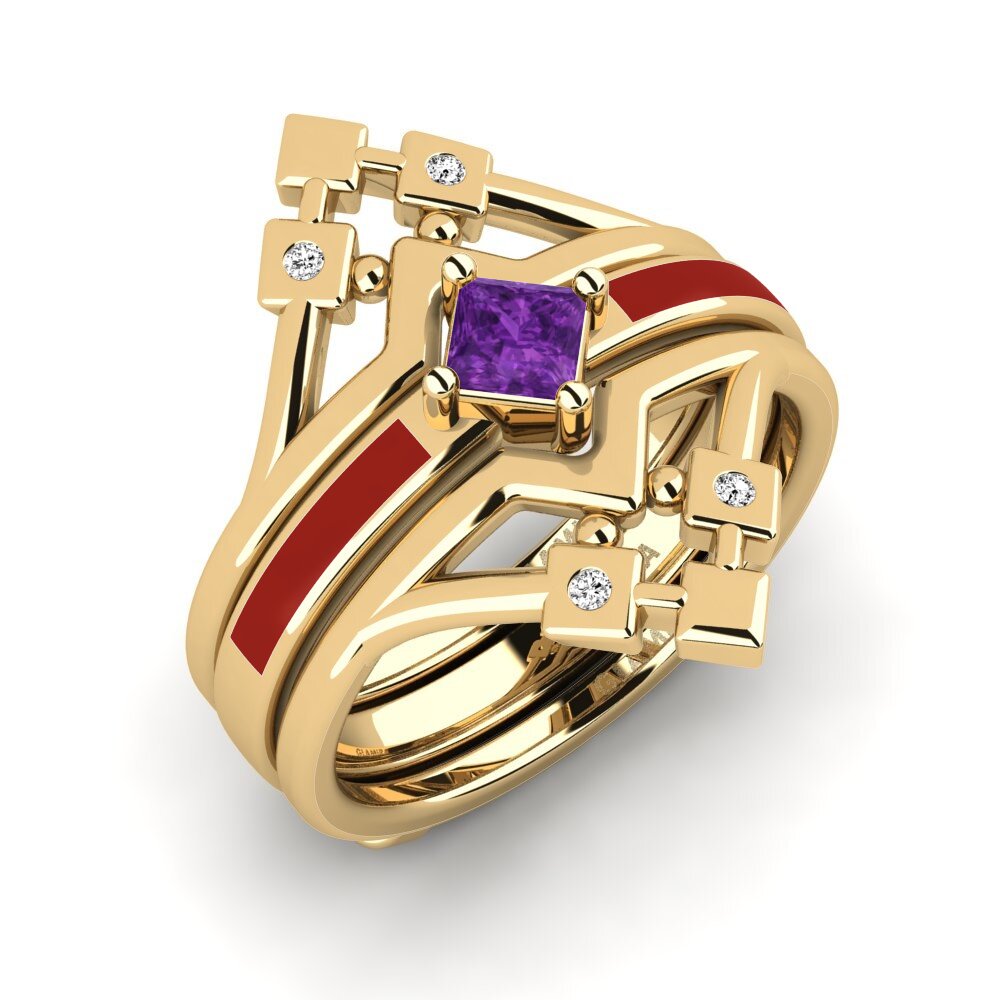 Amethyst Ring Nerwyrsa - SET