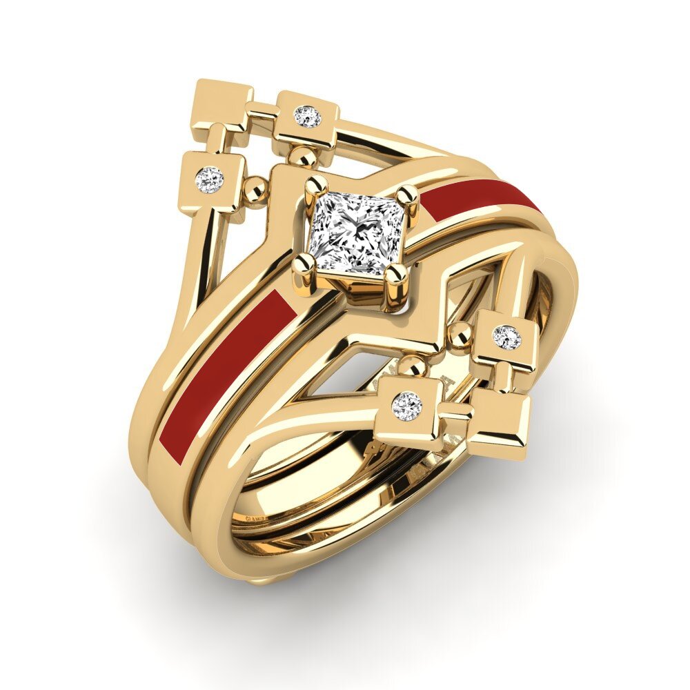 Moissanit Ring Nerwyrsa - SET