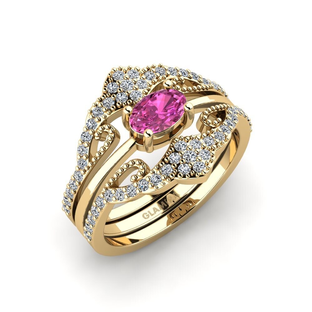 Pink Topaz Ring Newom - SET