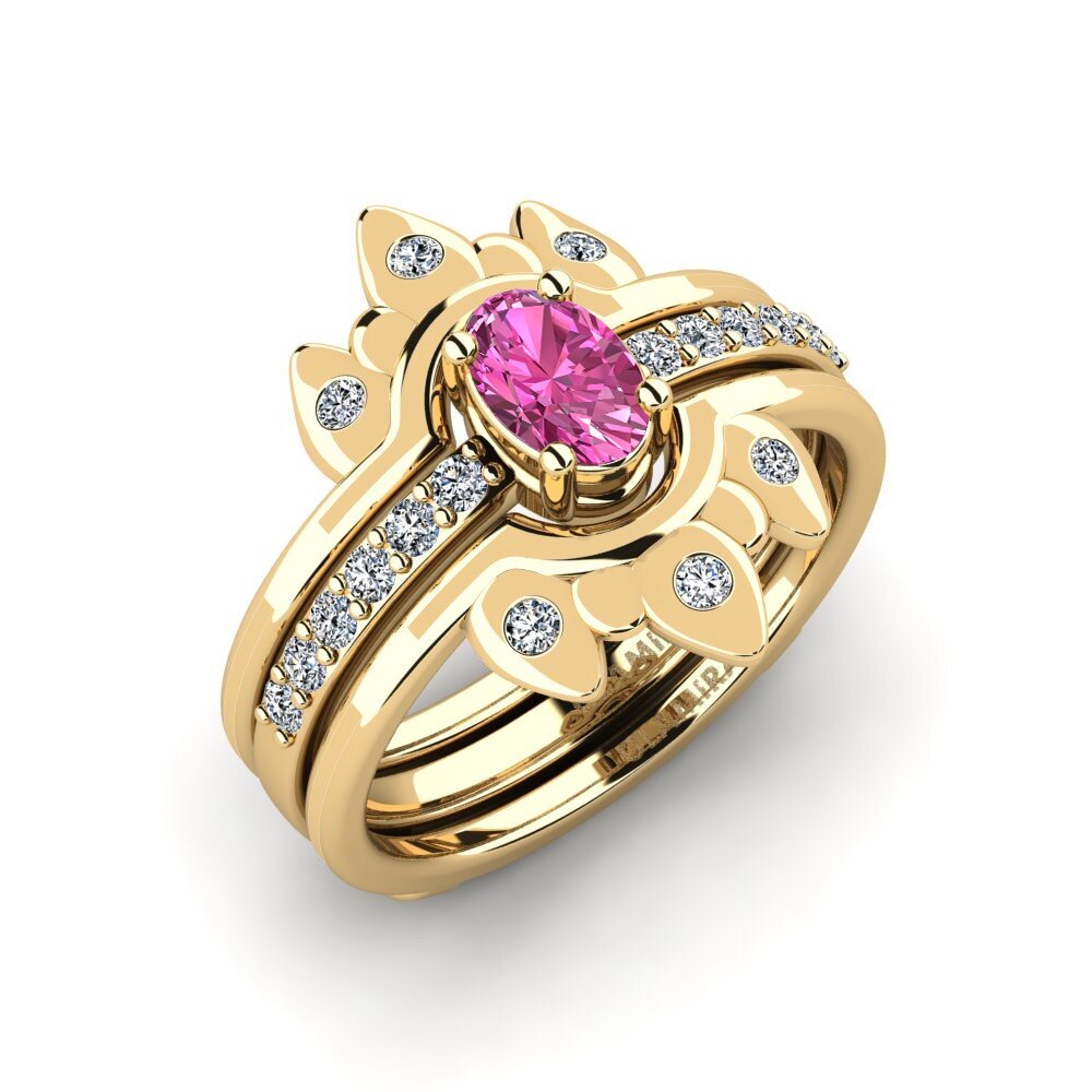 Pink Topaz Ring Ngana - SET