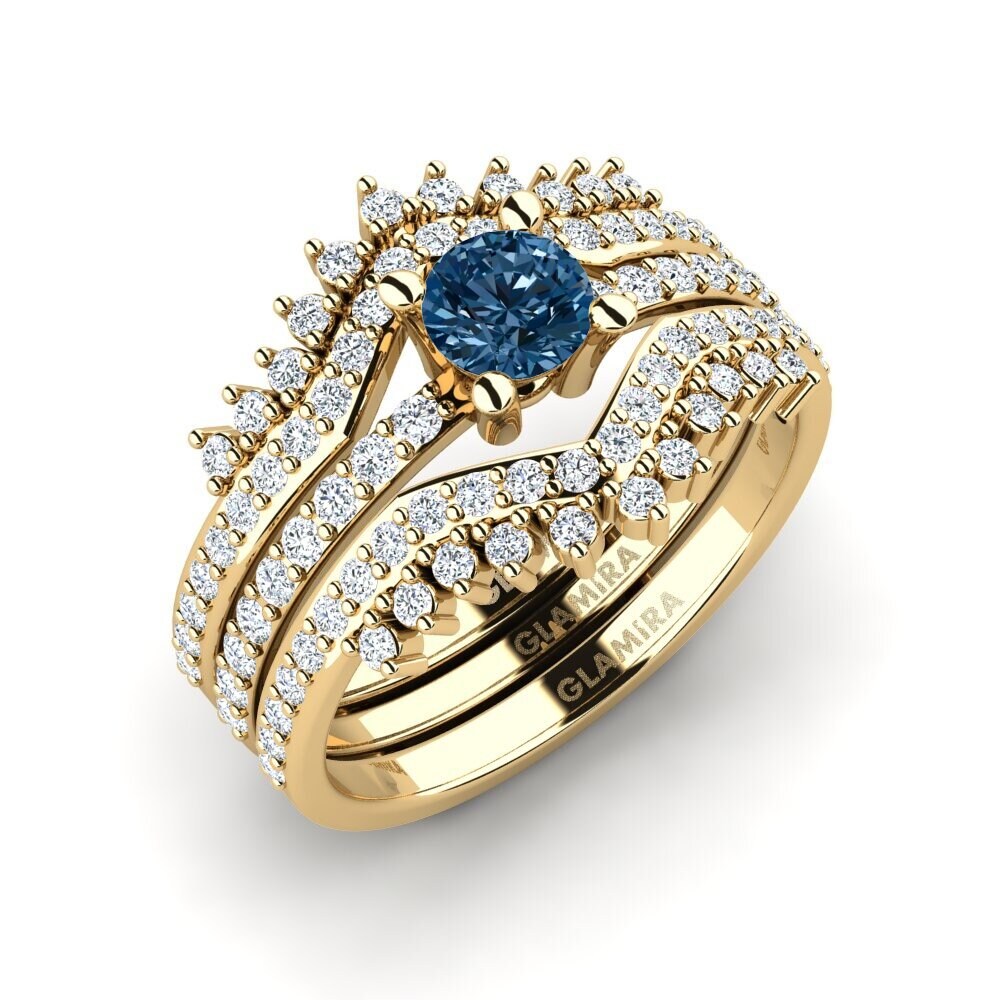 Blue Diamond Ring Nodes - SET
