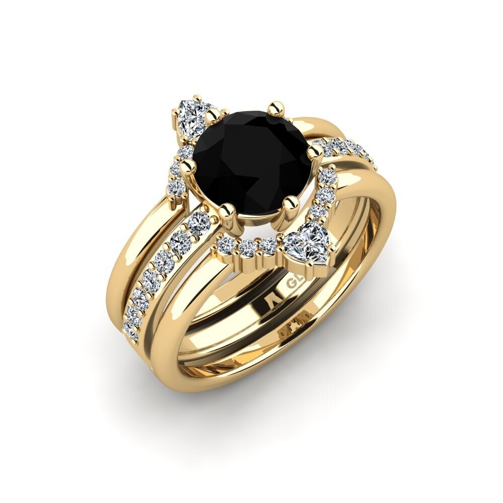 Black Sapphire Ring Ocour - SET