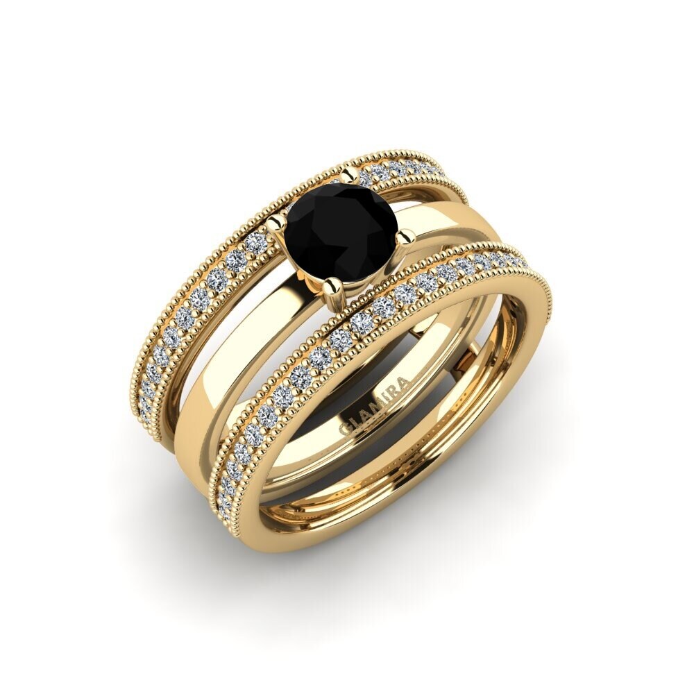 Zafiro negro Anillo Ofost - SET