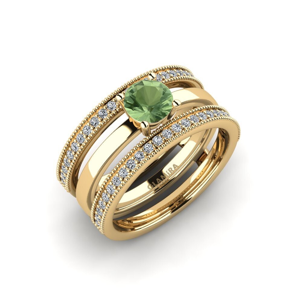 Zafiro Verde Anillo Ofost - SET
