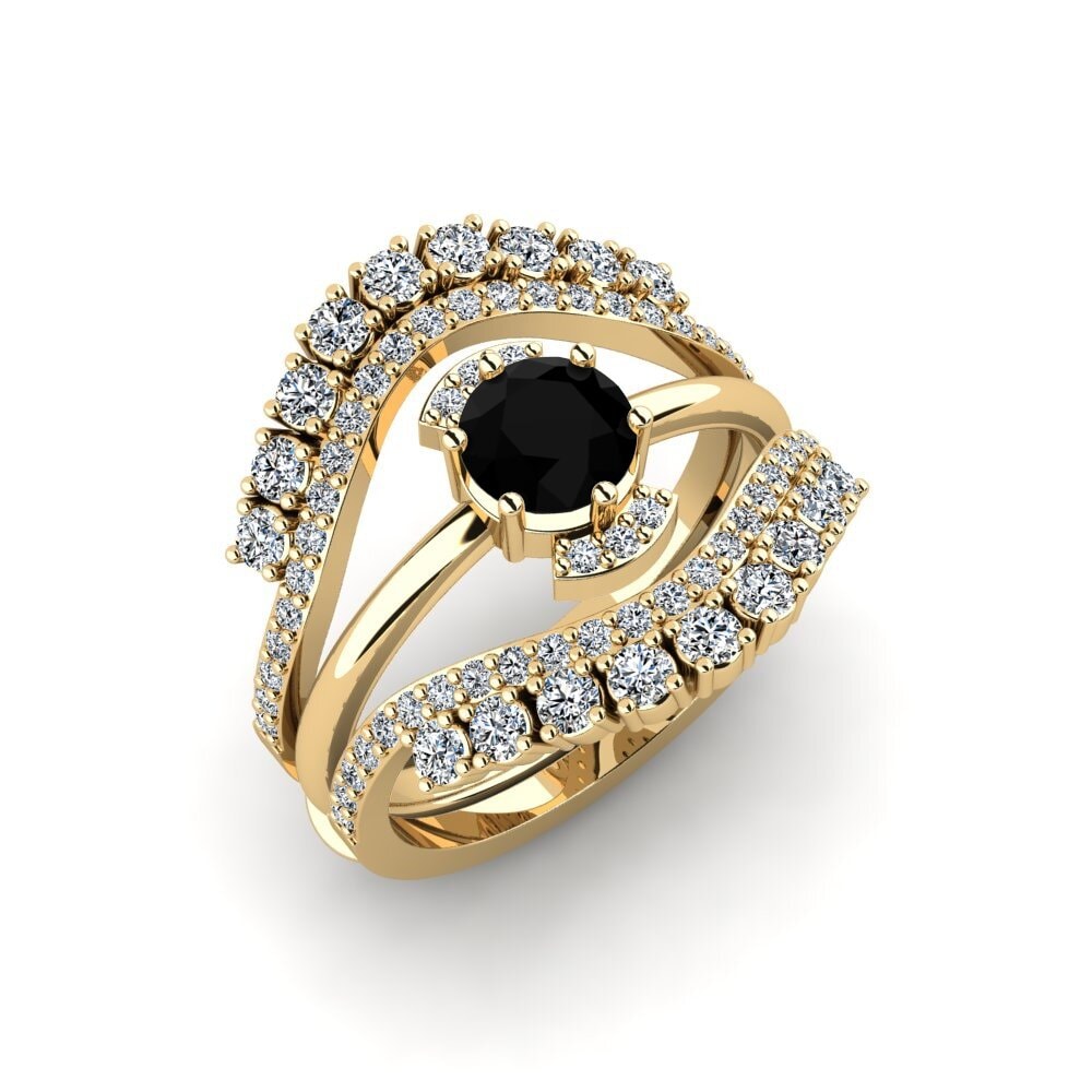 Black Sapphire Ring Perth - SET
