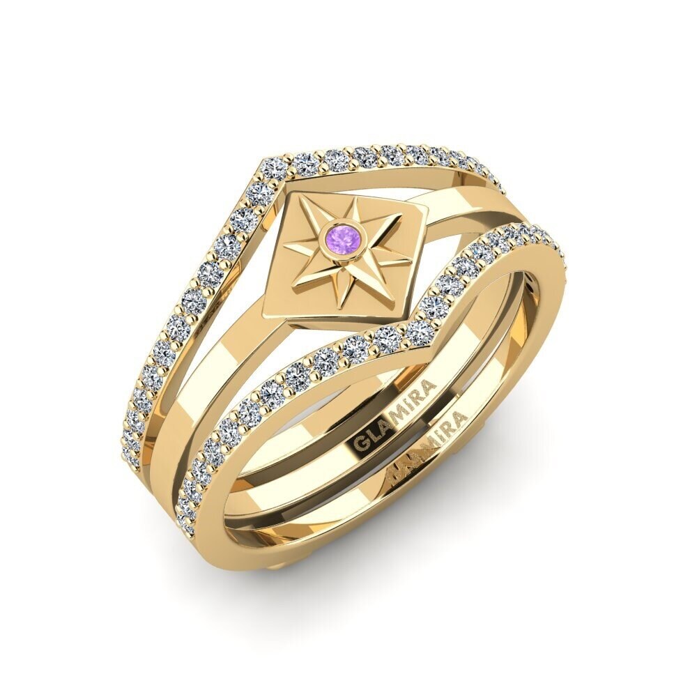 Amethyst Ring Pinaros - SET