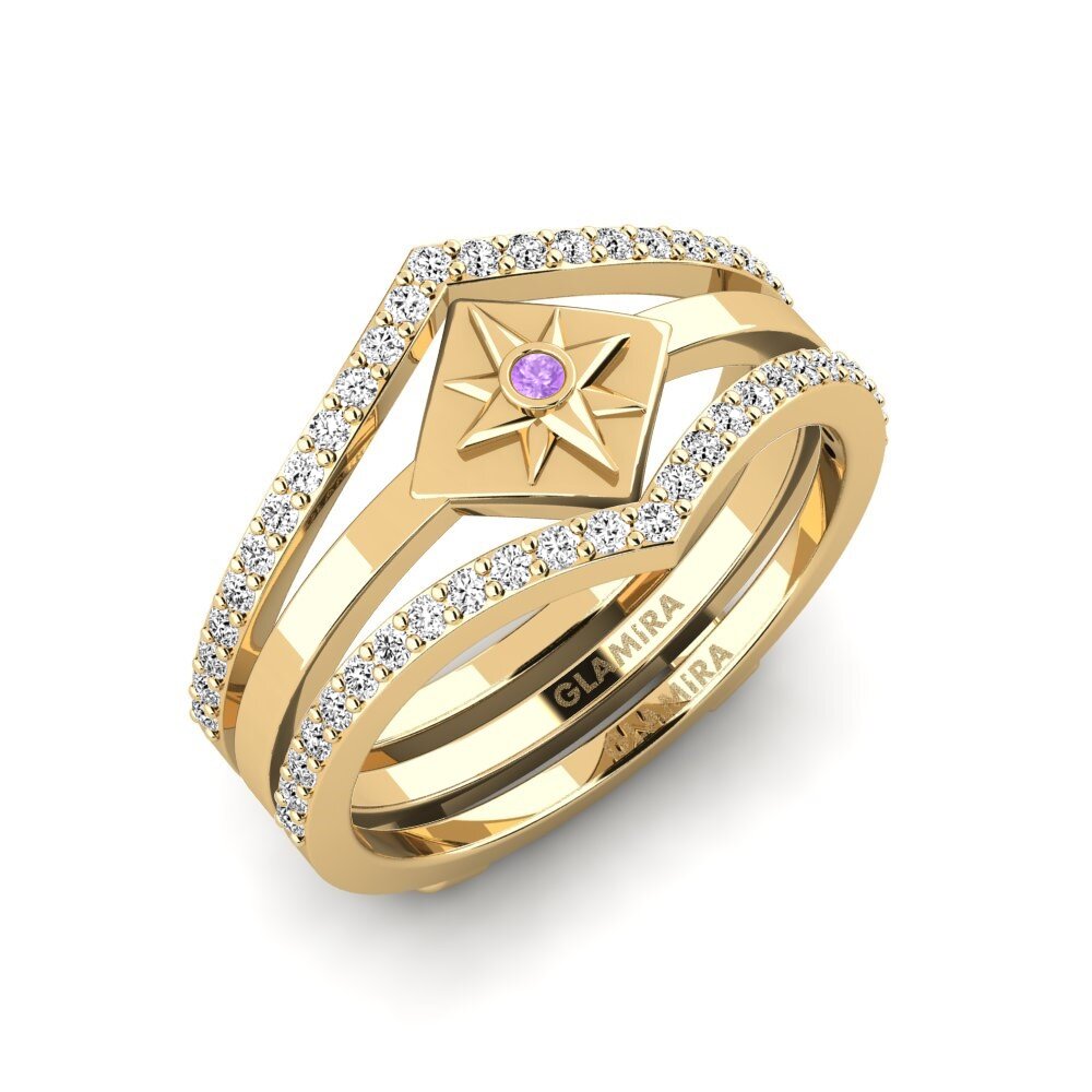 Amethyst Ring Pinaros - SET