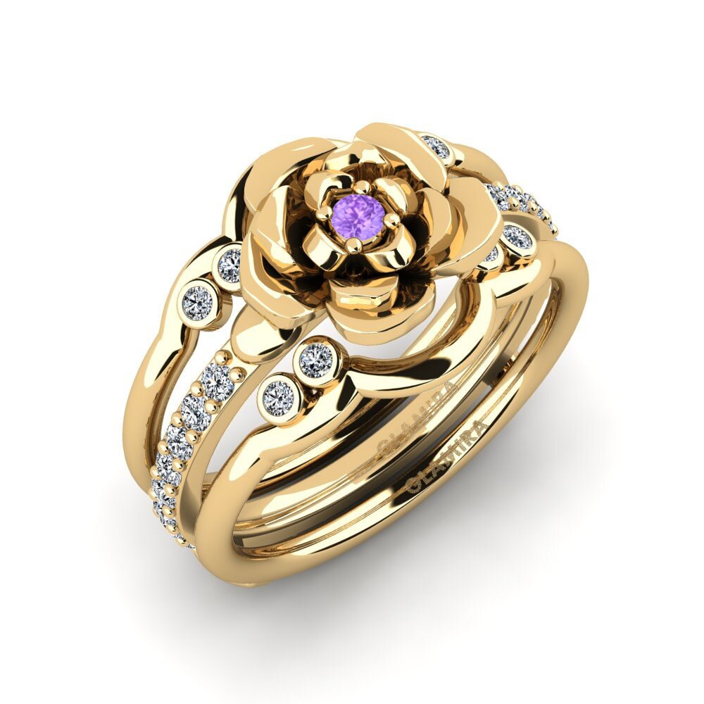 Amethyst Ring Punni - SET