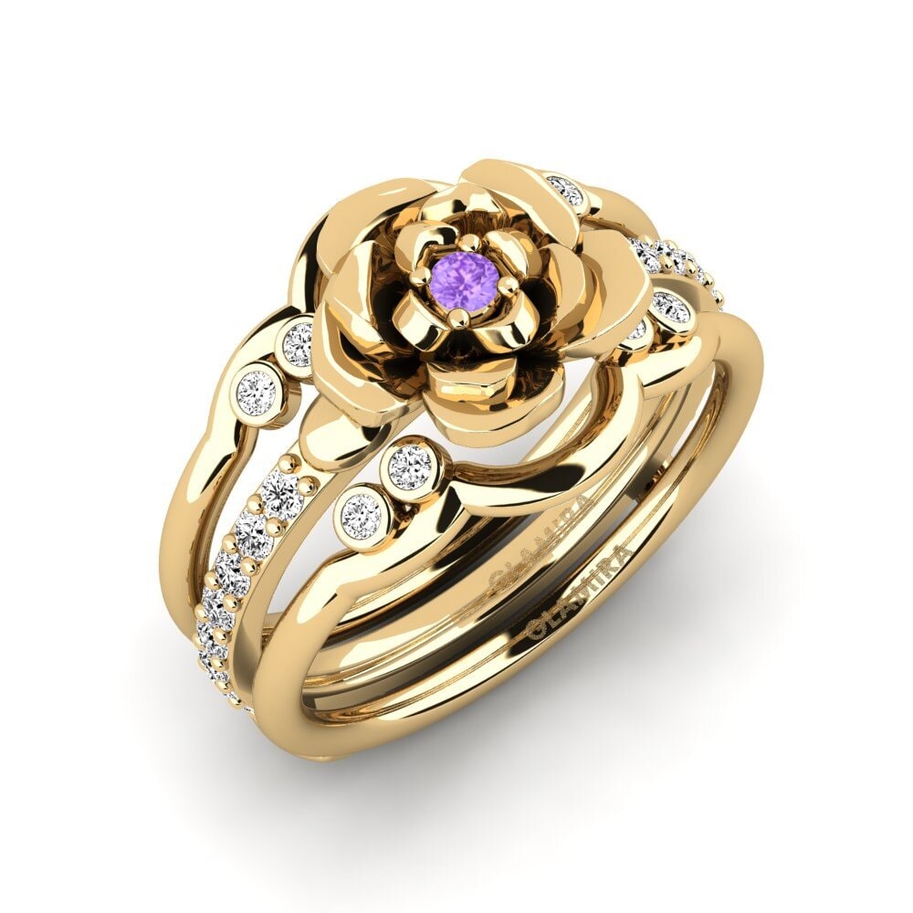 Amethyst Ring Punni - SET