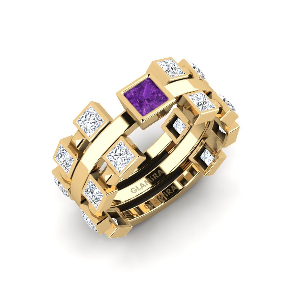 Amethyst Ring Pyutera - SET